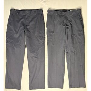 Cintas Comfort Flex Uniform Work Pants Men's Size 34x32 Dark Gray 270-33 Lot X2